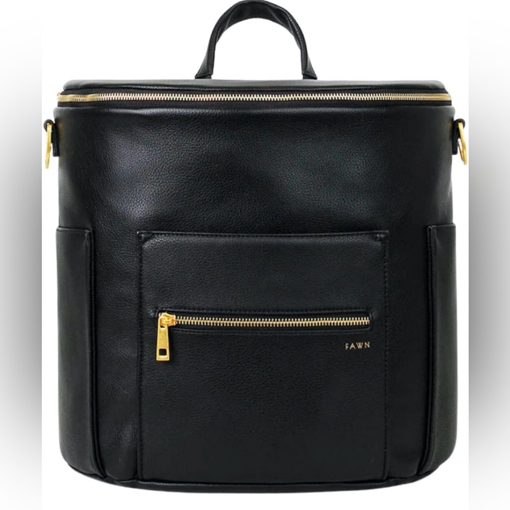 Black Fawn Design Diaper Bag and changing pad